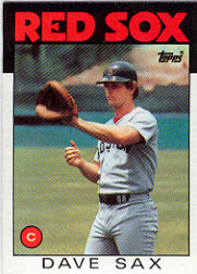 1986 Topps Baseball Cards      307     Dave Sax